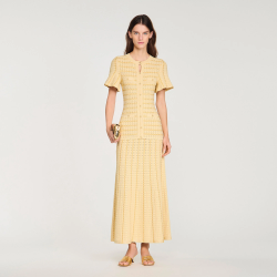 Robe longue maille strassée